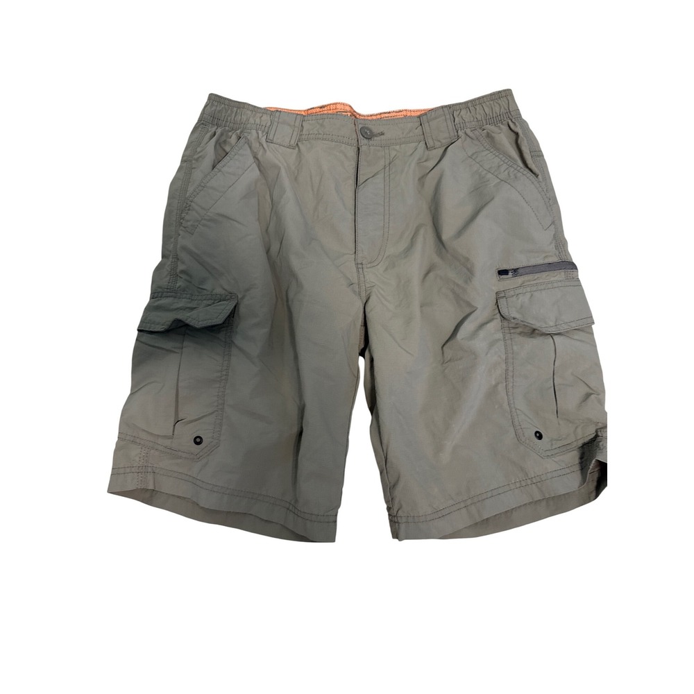 Field & Stream Mens Cargo Shorts Sage Green Nylon Ripstop Hiking Utility Medium